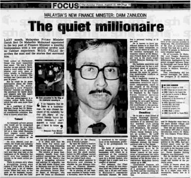 Daim Zainuddin - The quiet millionaire 