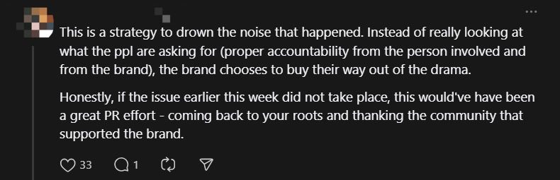 Company Behind Ferrari Drama Giving Out Free Food, Drinks, & Merch At SS15 Today To "Thank Community's Support" comment 2