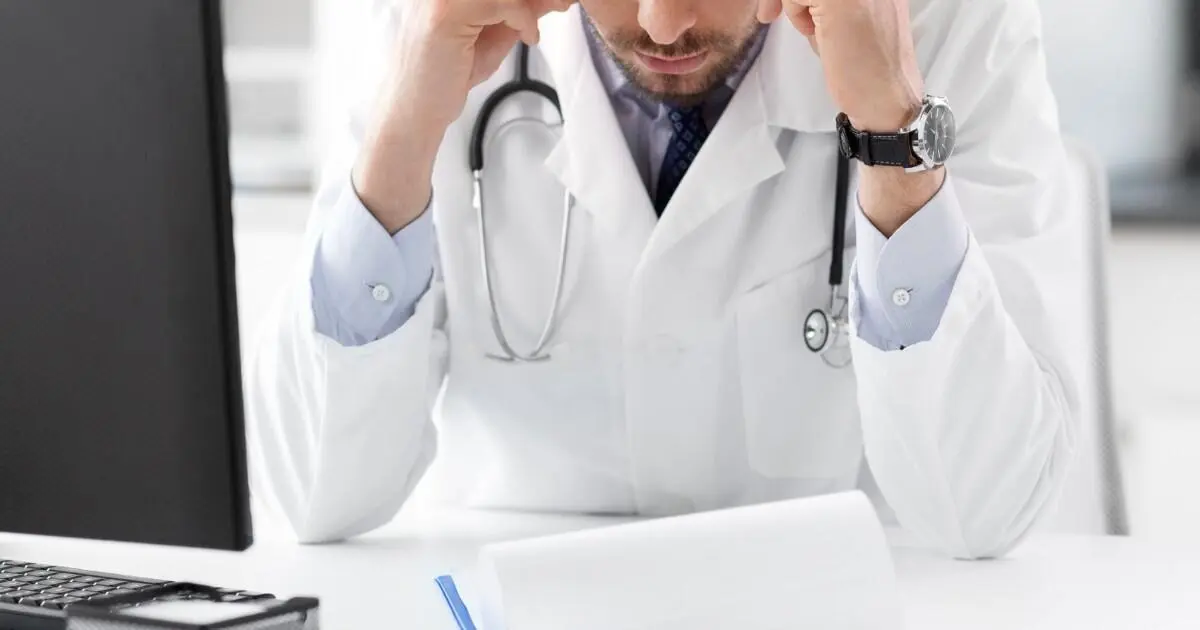 stressed doctor