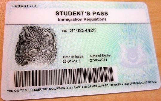Student's pass Singapore