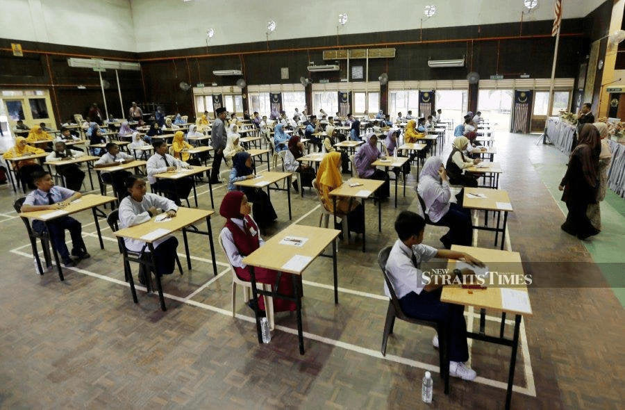 Students sitting for PT3