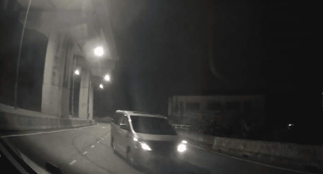 SUV lost control