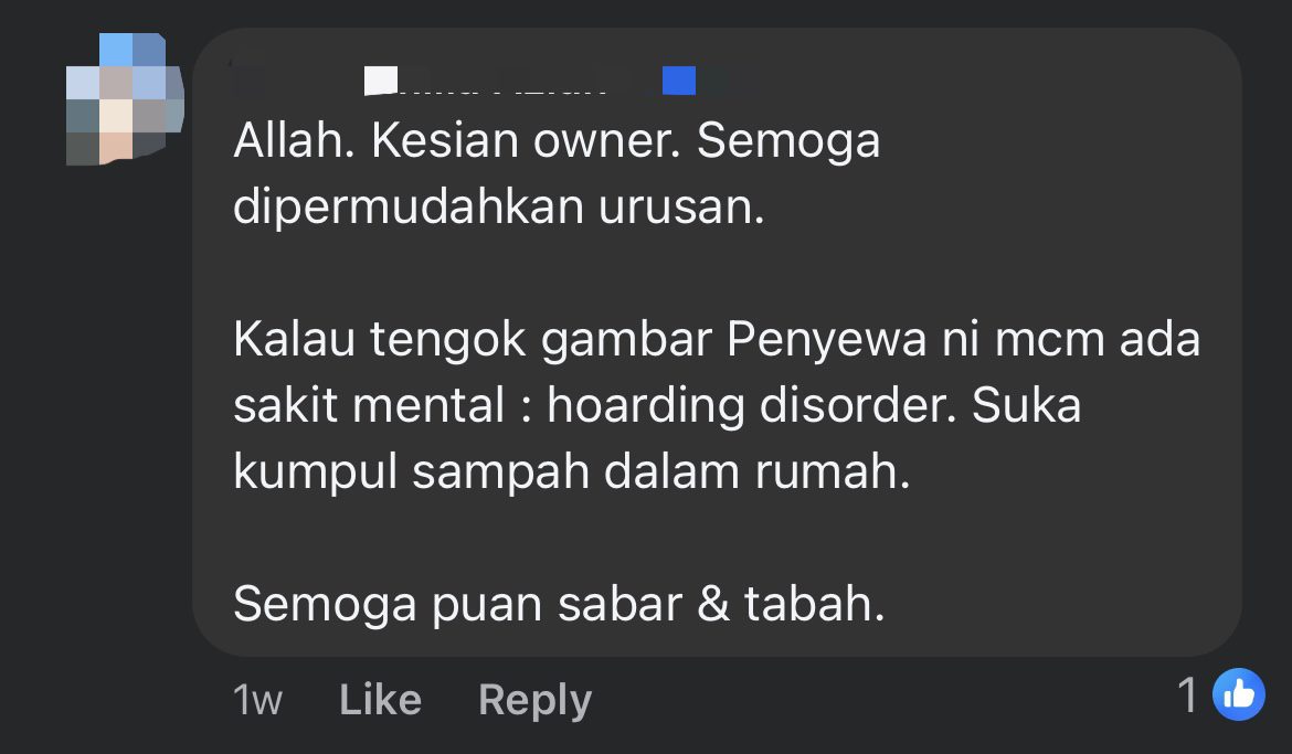 M'sian Woman's Home Trashed By 'Tenant From Hell' Who Didn't Pay Rent, Utility Bills For 6 Months comment 3