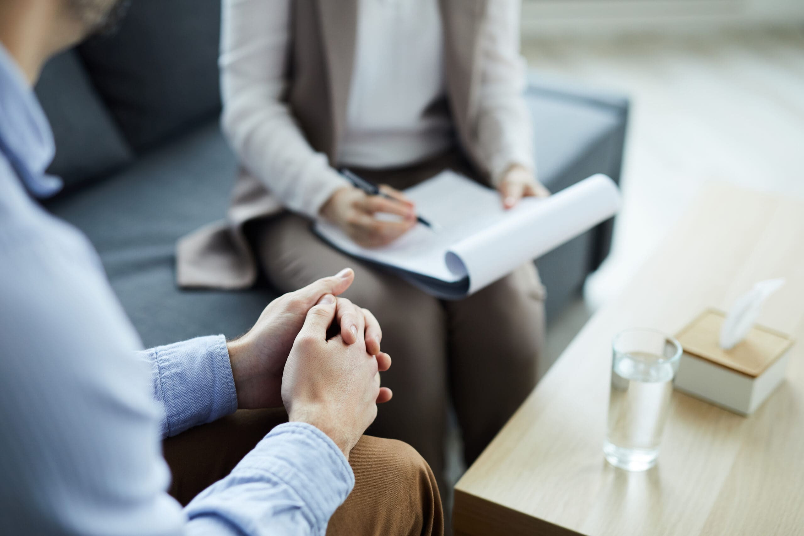 Man having a counselling session with therapist