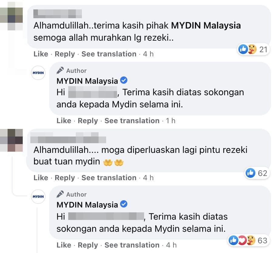 Netizens thank Mydin 1 