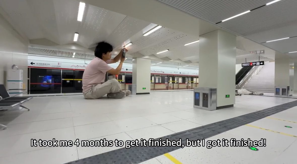 This YouTuber Spends 4 Months Building Mini Subway Station For His Maine Coon Cats