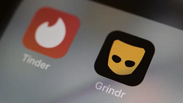 Tinder and Grindr app