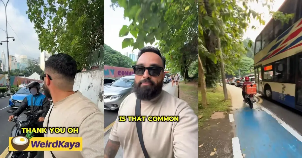 'Is This Normal?' - Tourist Asks Why Motorbikes Use Pedestrian Walkways In KL, Claims He Almost Got Hit