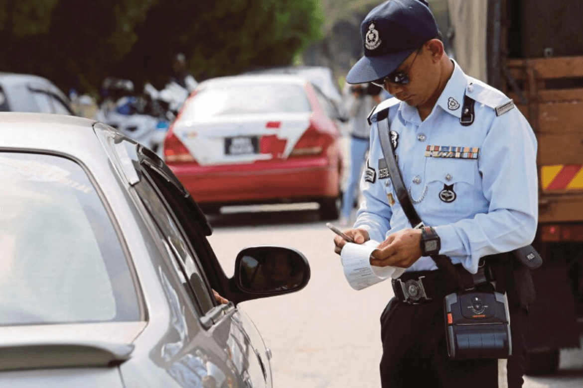 traffic police giving summon