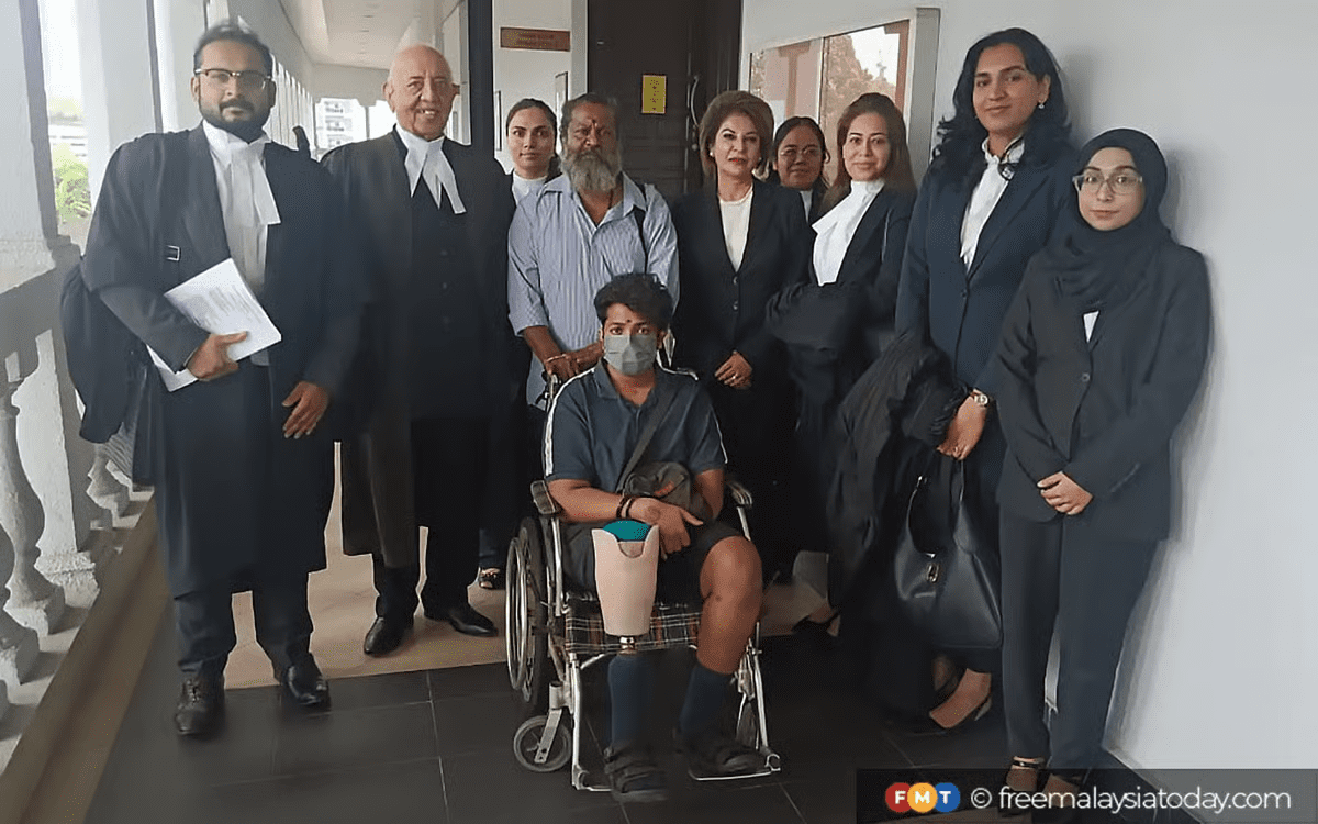 Vimal with his lawyers and family