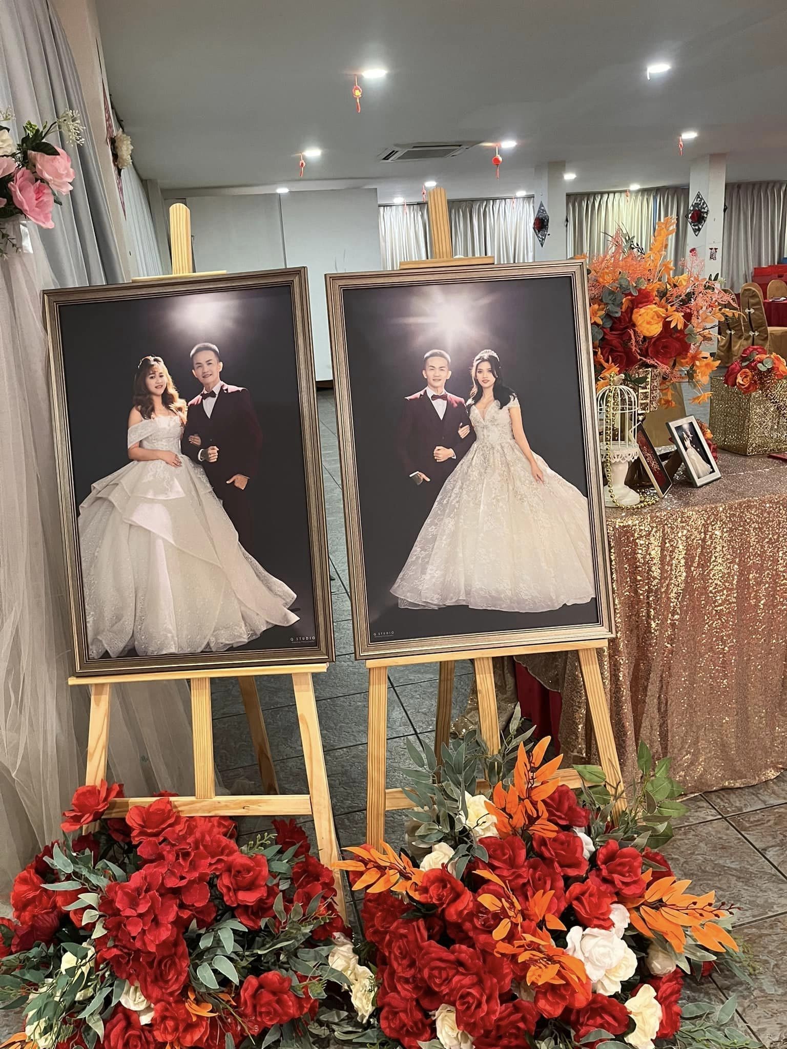 Wedding photos of Sarawak man with his 2 wives