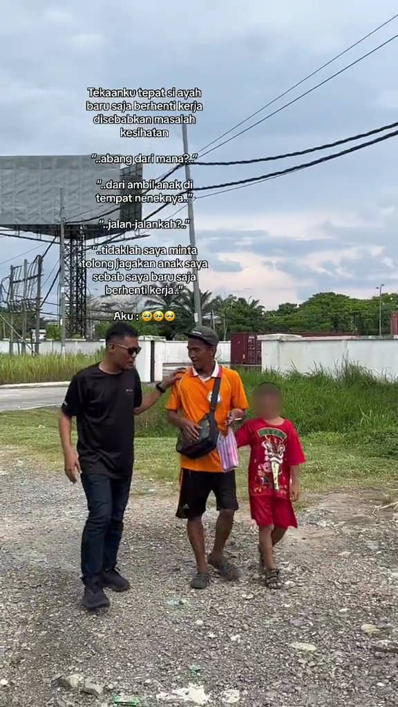 Sabah father sharing his story with M'san influencer Saharuddin Amirullah 