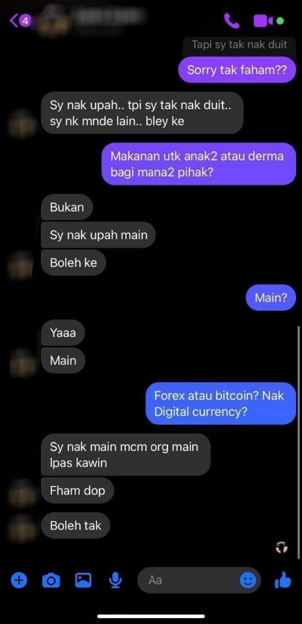 a screenshot of chat that shows a man requesting sex service