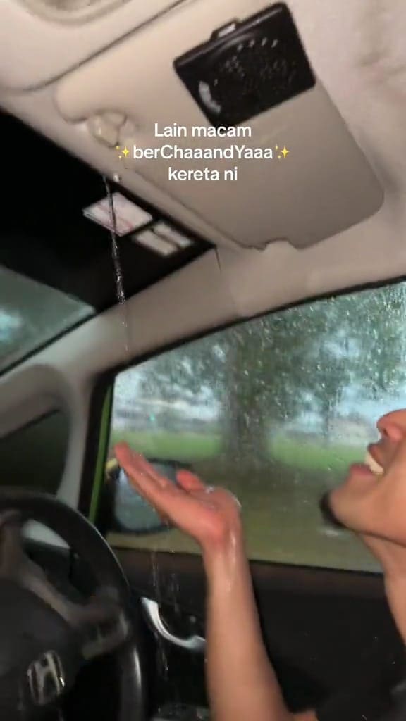 Water dripping inside the car from the windshield