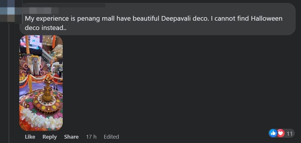 M'sian Woman Laments Shopping Malls' 'Double Standard' In Not Putting Up Deepavali Deco