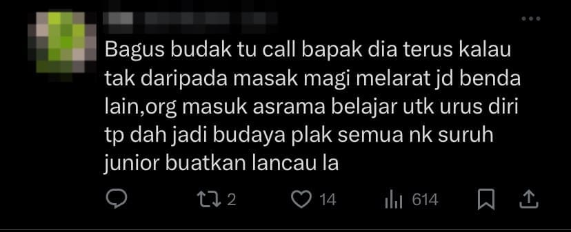 M'sian Recalls How A Senior Ordered A Junior To Make Instant Noodles For Him As A Way To 'Toughen Him Up comment 2