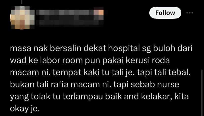 Deteriorating Wheelchairs At Johor Hospital Spark Concern, MOH To Take Action comment 1
