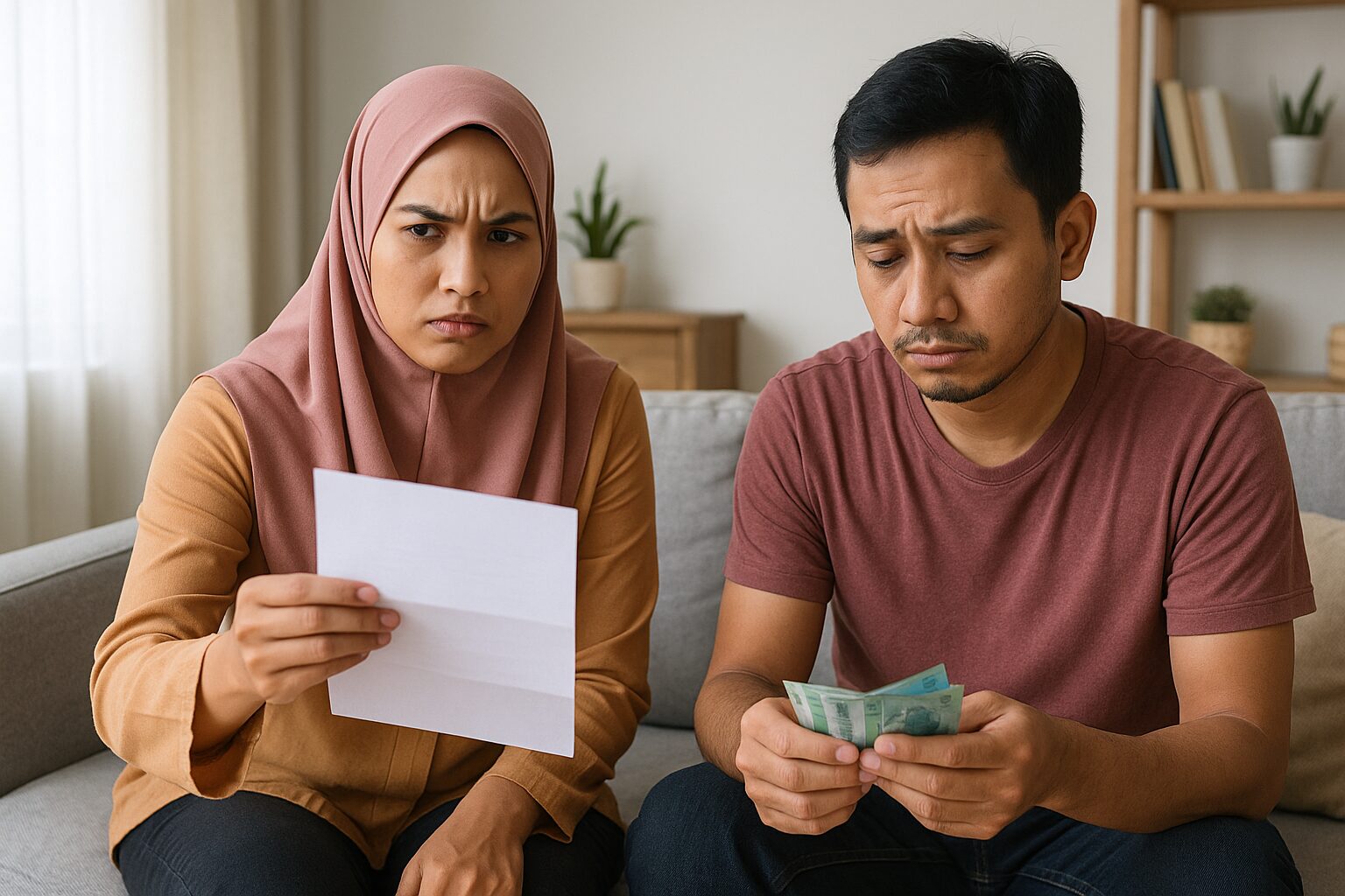 wife angry on wages deduction