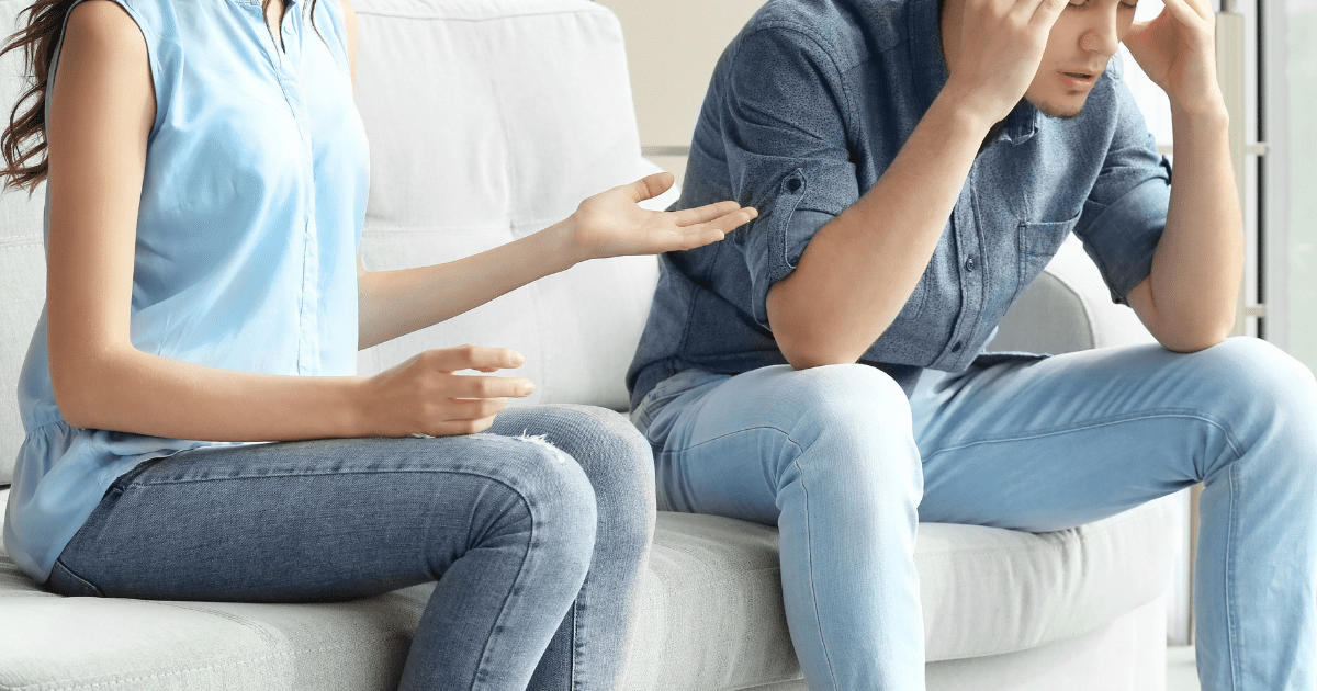 wife questionning her husband