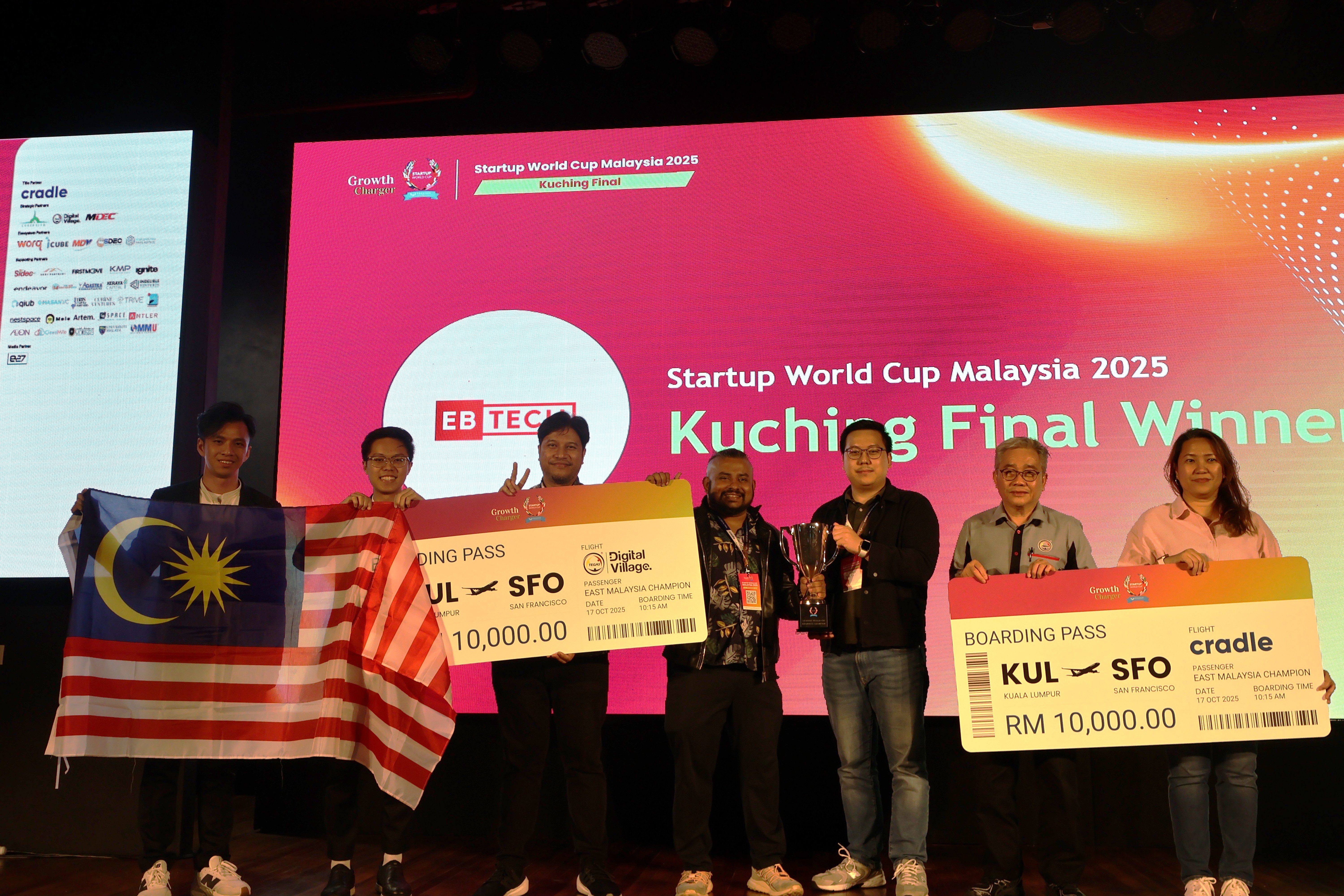 Winner of Startup World Cup Malaysia 2025 -  Kuching  Champion, Evolving Brilliance Technologies