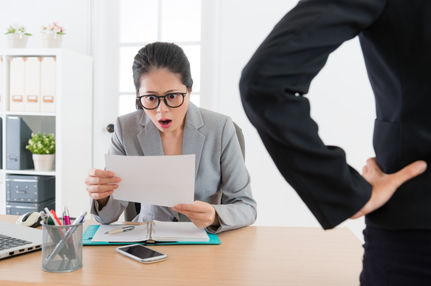 woman gets termination letter
