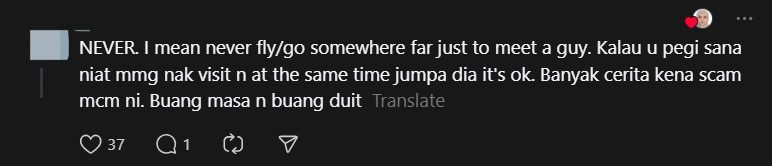 M'sian Woman Travels To Penang From KL To Meet Man, Only To Find Out He's Formerly Married & Has A Kid comment 1