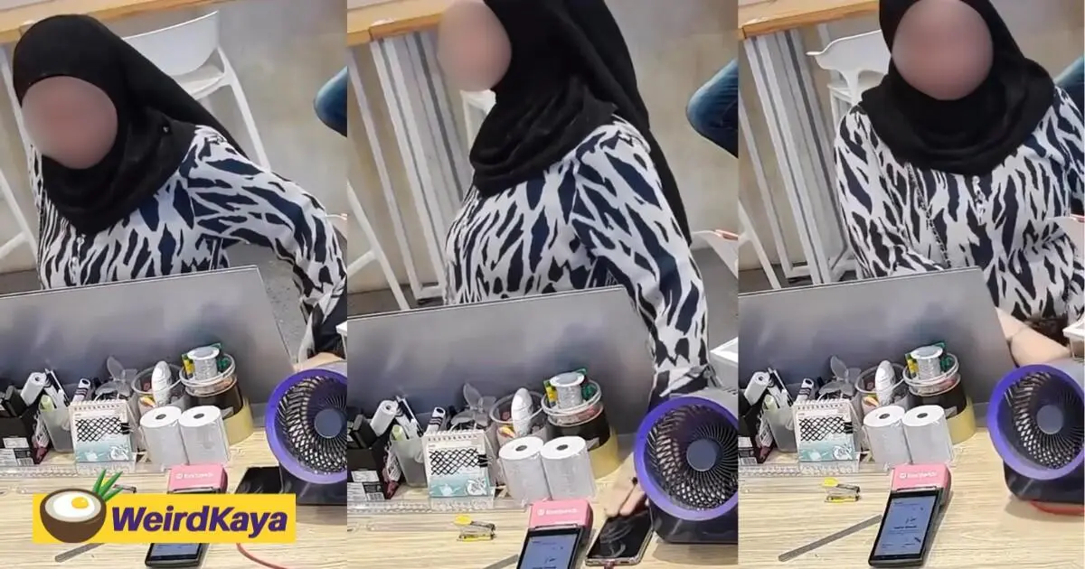 Viral Video Shows M'sian Woman Stealing Phone At Popular Drink Stall In Cheras