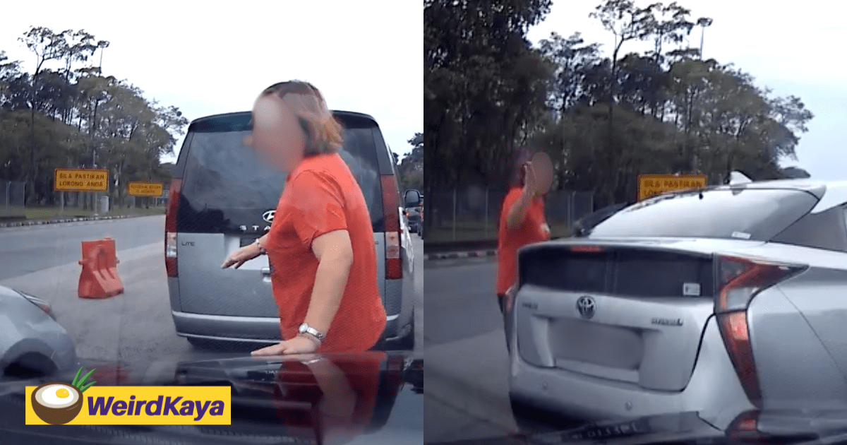 Woman Uses Body To Let SG-Registered Car Cut Queue, Sparks Anger Online