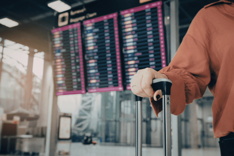 woman with luggage