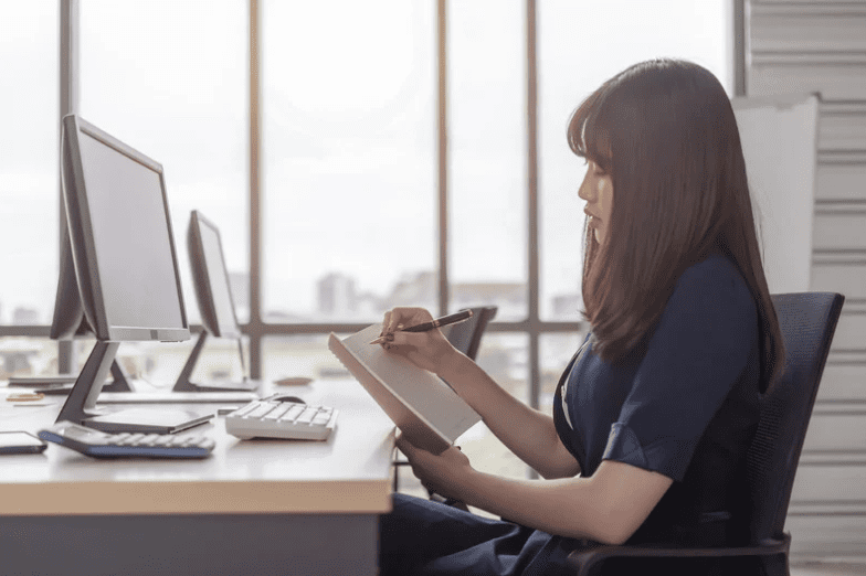 Woman working at the office