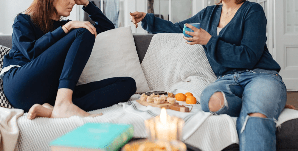 Women talking to each other