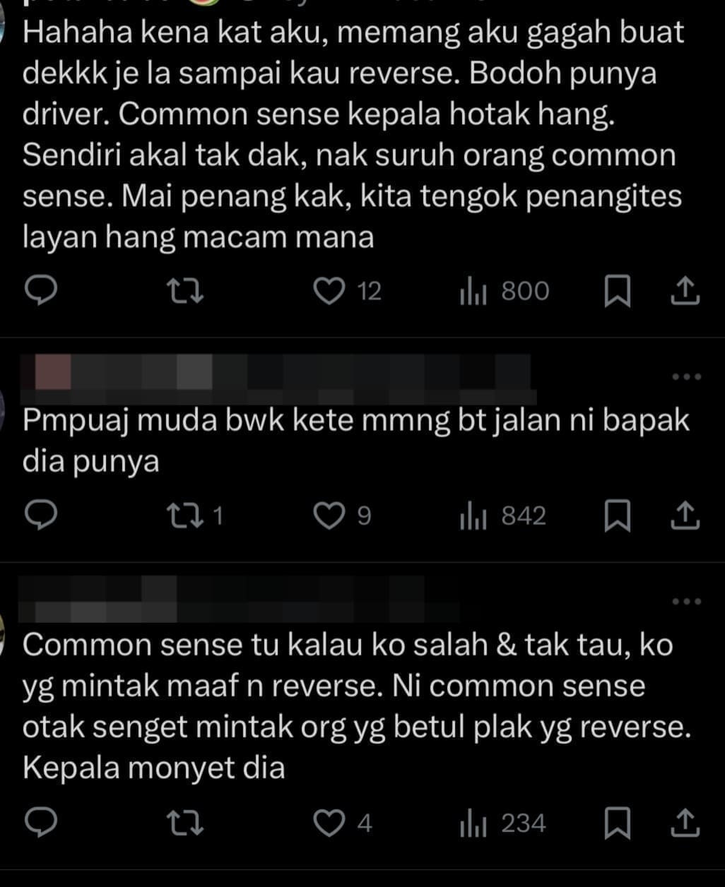 wrong way - common sense comment