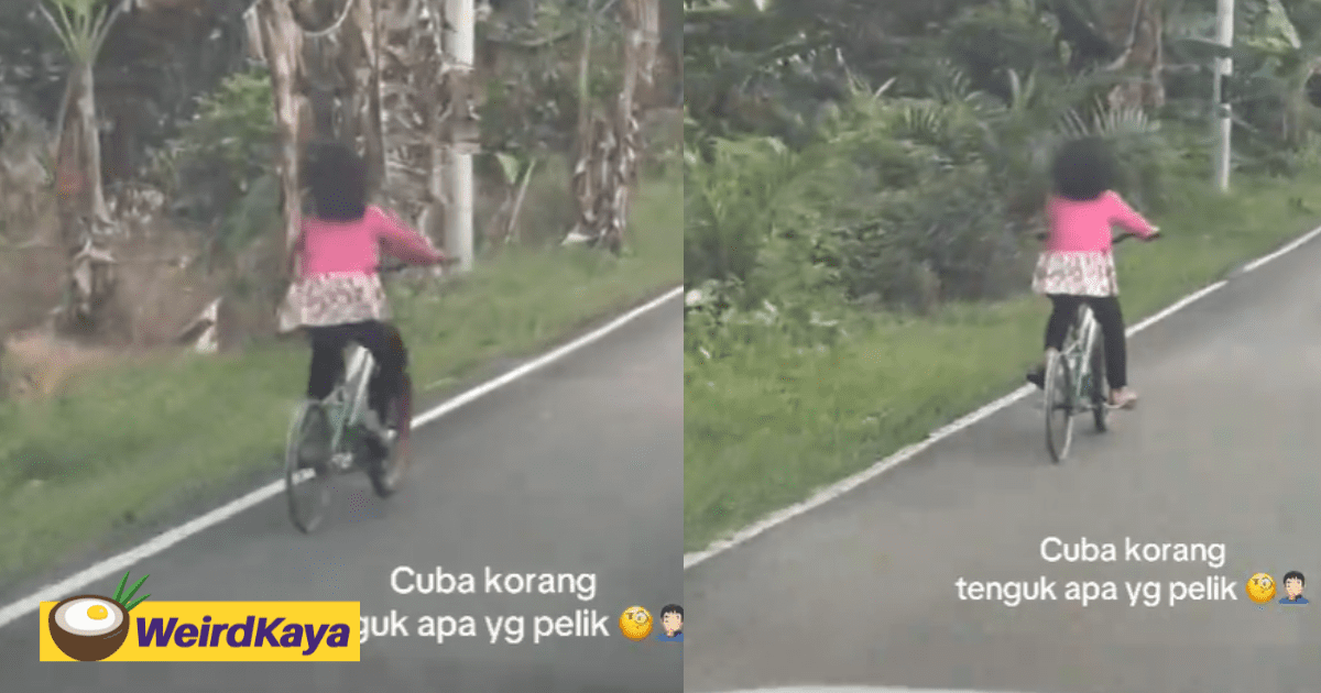 Young M'sian Girl Rides Bicycle Without A Rear Tyre, Wows Netizens