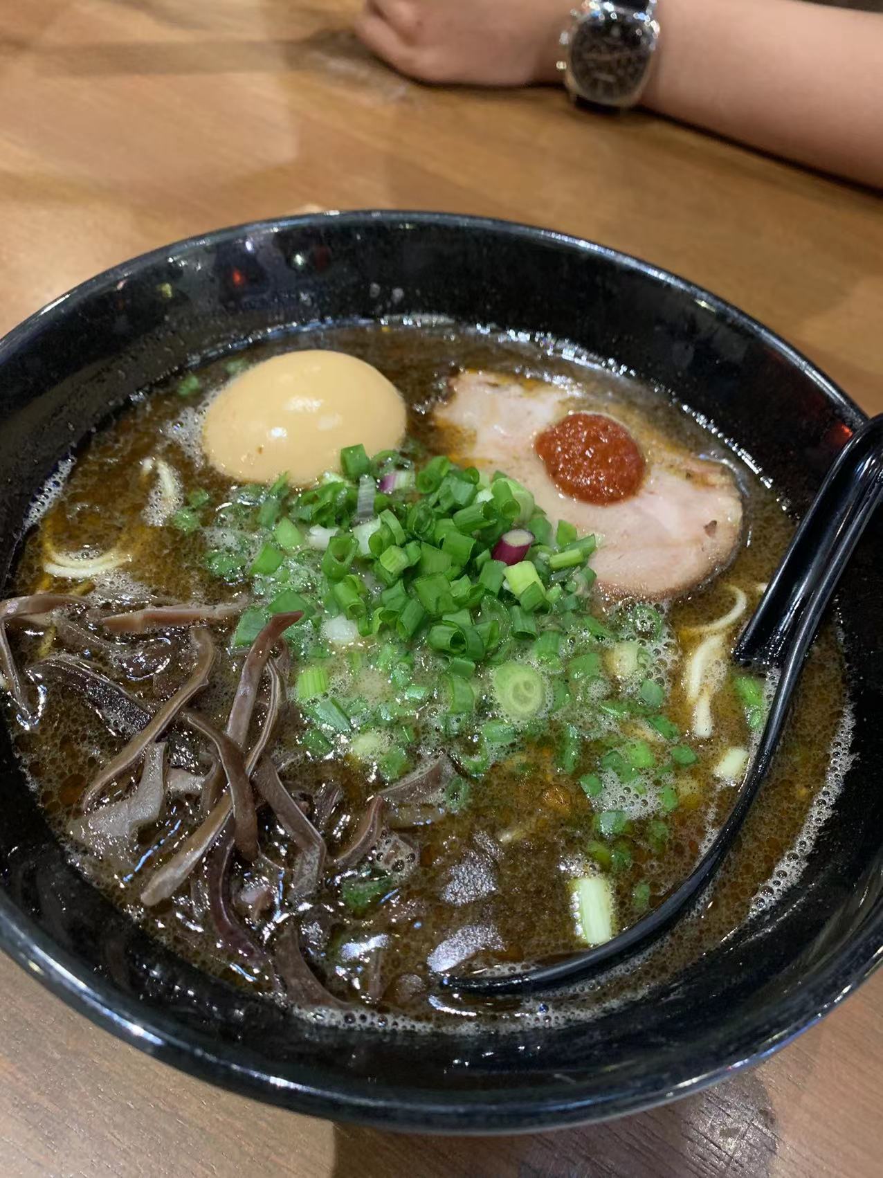 This ramen bar in gasket alley actually serves its noodles in a green broth as its soup base | weirdkaya